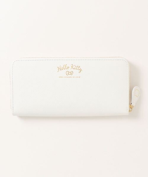美品　ハローキティ　ファー　財布 sanrio 財布 ハローキティ ラウンドファスナー 長財布