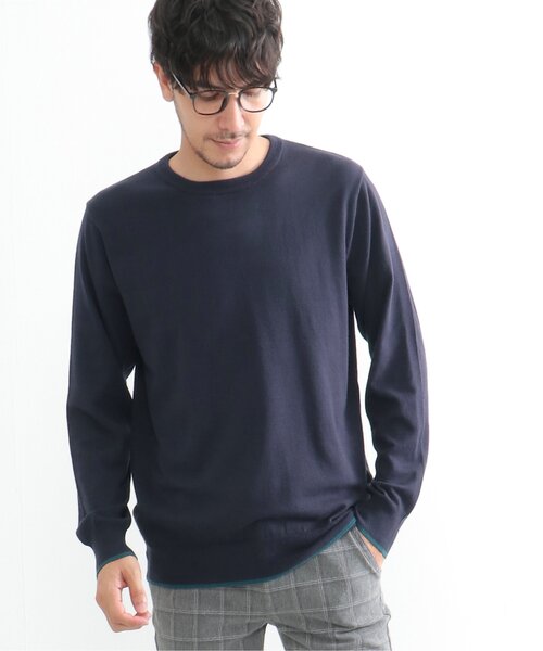 IKKA LOUNGE セーター ニット 「洗濯機で洗える」ハイゲージクルー