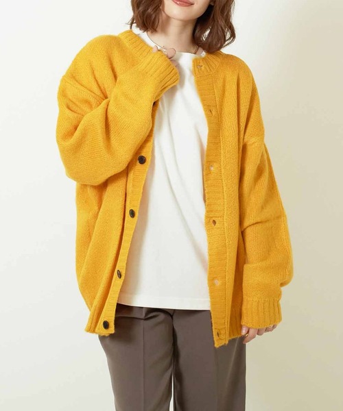 Bling Leads カーディガン Bling leads2wayクルーネックモヘアタッチ