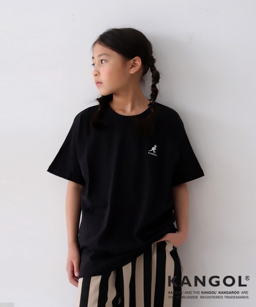 antiqua tシャツ KANGOLロゴ入り半袖Tシャツ キッズ 子供服 男の子 