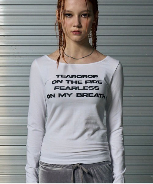 tシャツ 「runningHIGH」 LETTERING SLIM L/S TEE レディース runningHIGH tシャツ 「runningHIGH」 LETTERING SLIM L/S TEE