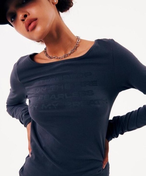 runningHIGH tシャツ 「runningHIGH」 LETTERING SLIM L/S TEE