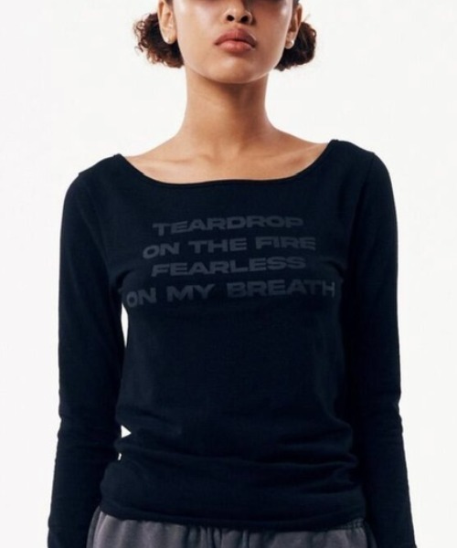 RUNNING HIGH★韓国★LETTERING SLIM L/S TEE 3色 ロンT RUNNING HIGH☆韓国☆LETTERING SLIM L/S TEE 3色 ロンT