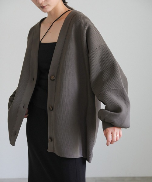 【新品未使用タグ付き】モカ　カーディガン select MOCA（セレクトモカ） カーディガン メランジスタンドネック