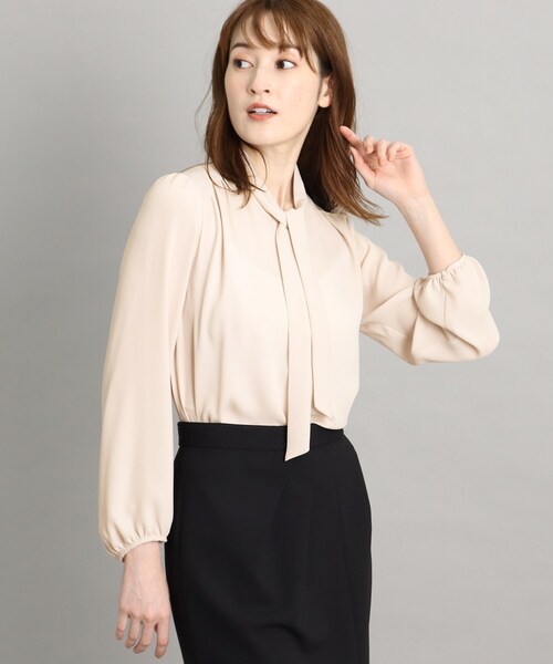 Loungedress ブラウス シャツ カットジョーゼットフレンチ