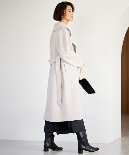 自由区（ジユウク） コート アウター ウールリバーロング コート
