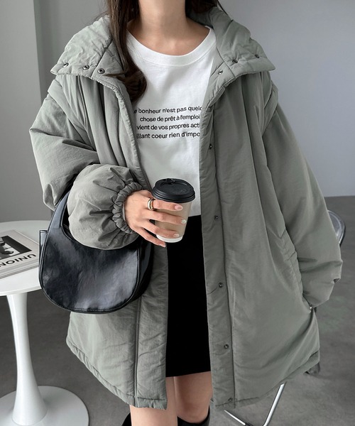 andme（アンドミー） ダウンコート ダウンジャケット 2wayボリューム