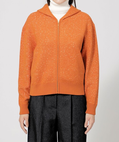 EPOCA パーカー 「EPOCA STORIA」ニットジャカード フーデッドブルゾン  