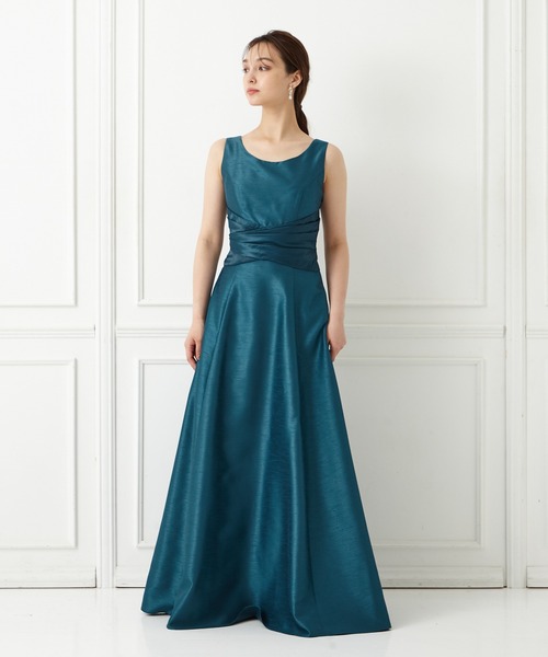 ★PREFERENCE 高級 ロングドレス シャンタン　パーティー 演奏会　美品 AIMER ドレス 「WEB限定」演奏会用シャンタンカラーロングドレス