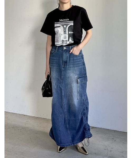 Re:EDIT tシャツ 「接触冷感」「UVカット」モノトーンプリントT