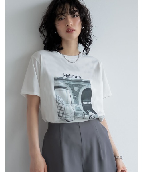 tシャツ 「接触冷感」サイドスリットデザインTシャツ レディース tシャツ レディース 半袖 白 カットソー 接触冷感 オーバー