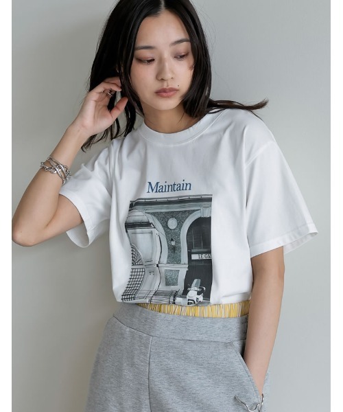 Re:EDIT tシャツ 「接触冷感」「UVカット」モノトーンプリントT