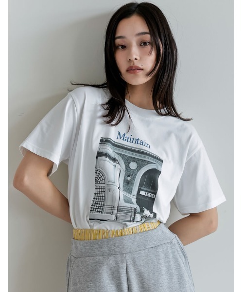 Re:EDIT（リエディ） uvカット tシャツ モノクロ風景フォト×シックな