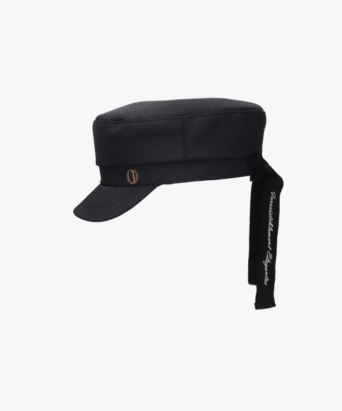 Chapeau d' O 帽子 キャスケット Back Ribbon Marine Cas
