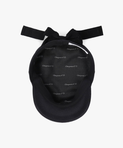 Chapeau d' O 帽子 キャスケット Back Ribbon Marine Cas