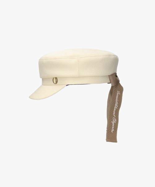 Chapeau d' O 帽子 キャスケット Back Ribbon Marine Cas
