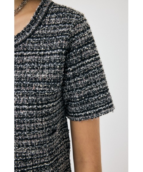 MOUSSY TWEED LIKE トップス MOUSSY | TWEED LIKE トップス (Tシャツ・カットソー(半袖