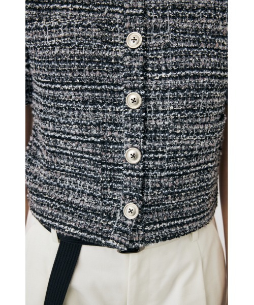 MOUSSY ブラウス シャツ TWEED LIKE トップ レディース