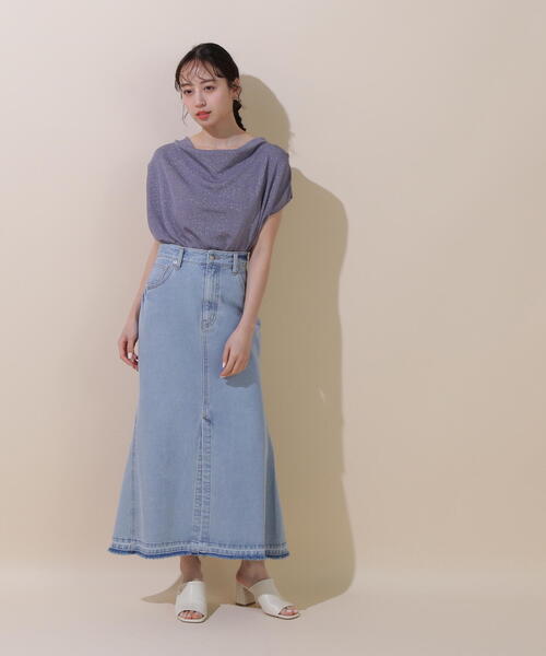 JILL by JILLSTUART ドレープネックラメニットトップス ドレープネックラメニットトップス(506052289) | ジル バイ ジル