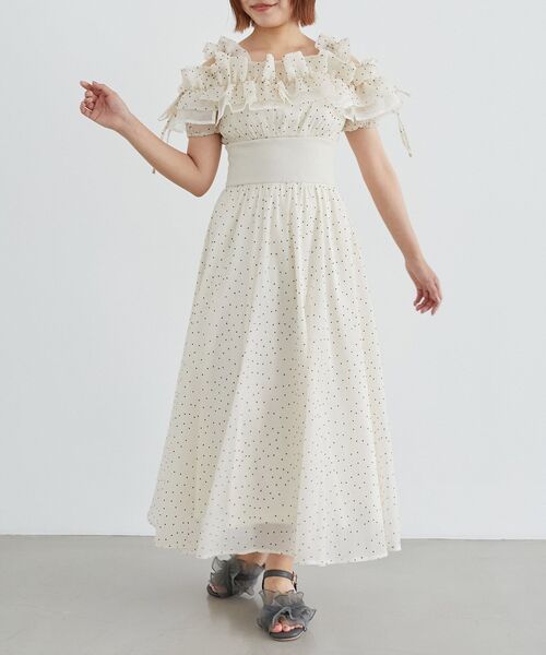 再入荷【ご予約券】オールドローズ・ミルフィーユワンピース