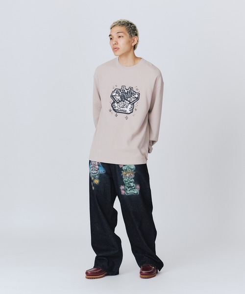 早い者勝ち 大人気 XLARGE LAUGH NOW CRY LATER THERMAL L/S TOP XLARGE tシャツ LAUGH NOW CRY LATER THERMAL L/S TOP メンズ