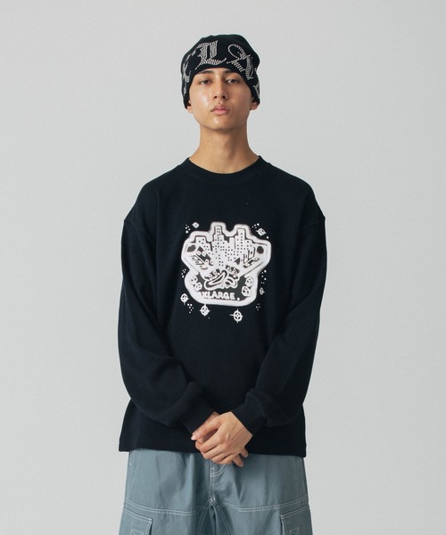 XLARGE tシャツ LAUGH NOW CRY LATER THERMAL L/S TOP メンズ