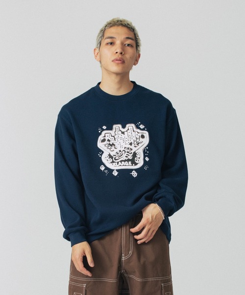早い者勝ち 大人気 XLARGE LAUGH NOW CRY LATER THERMAL L/S TOP XLARGE tシャツ LAUGH NOW CRY LATER THERMAL L/S TOP メンズ