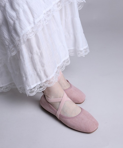 shoes365 バレエシューズ パンプス 「shoes365」スエード素材の