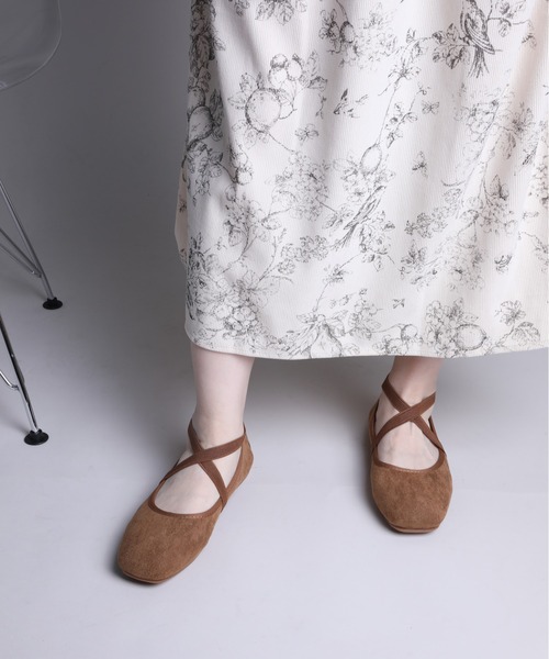 SPLETA スエード バレエシューズ 36 shoes365 バレエシューズ パンプス 「shoes365」スエード素材の
