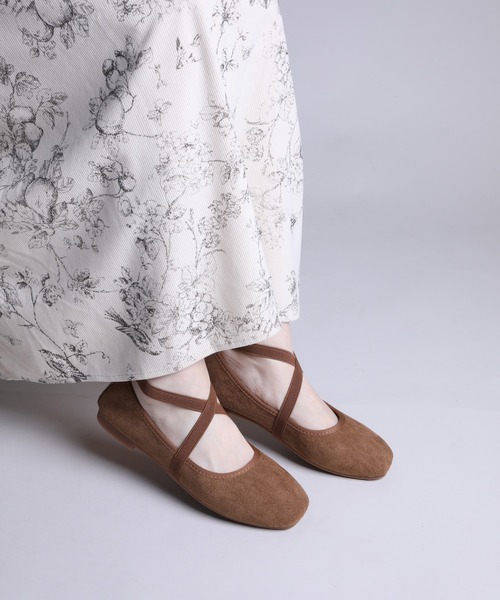 shoes365 バレエシューズ パンプス 「shoes365」スエード素材の