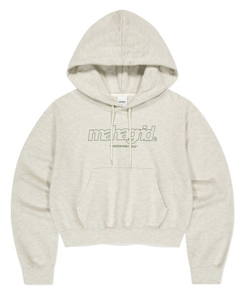 MAHAGRID（マハグリッド） パーカー THIRD LOGO CROP HOODIE