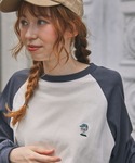 tシャツ BOYロゴワッペン刺繍 ラグランスリ...の詳細画像2