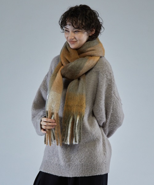VELNUS マフラー 「VELNUS」Mohair touch gradation-like volume