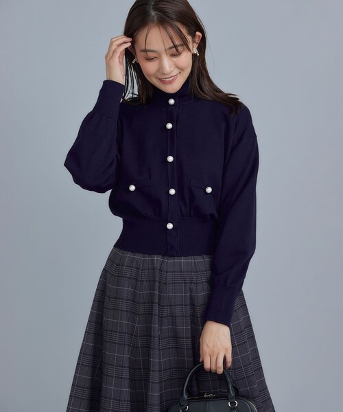 組曲（KUMIKYOKU） カーディガン ELENA パールボタンニット ジャケット