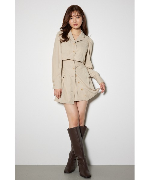 rienda（リエンダ） ワンピース ラップパターンミニワンピース 秋服 冬 