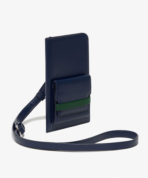 LACOSTE ショルダーバッグ レザースマホポーチ メンズ