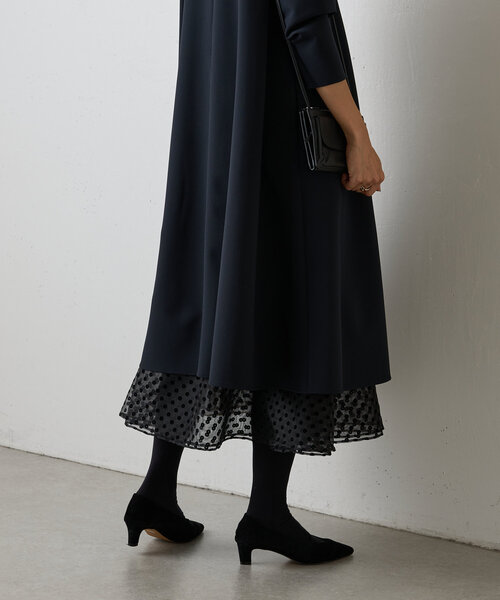 ワンピース 「LIVETART」ドットヘムレイヤードワンピース レディース  