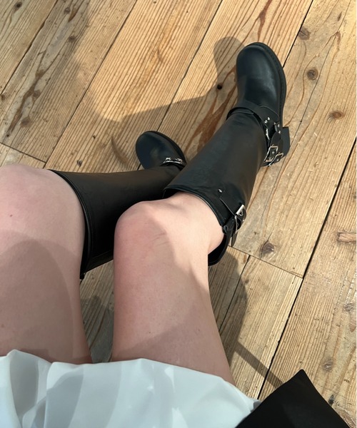 StyleSea（スタイルシー） ブーツ サイドベルト付きロングブーツ
