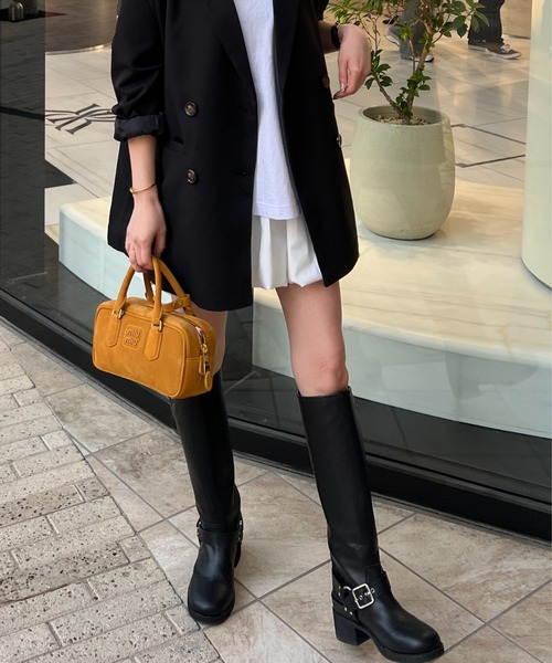 【タグ付き/未使用✨】コース NINA ロングブーツ サイドベルト 人気モデル StyleSea（スタイルシー） ブーツ サイドベルト付きロングブーツ