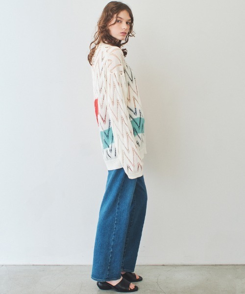 ニット セーター 「soduk」painting knit polo レディース : ZOZOTOWN