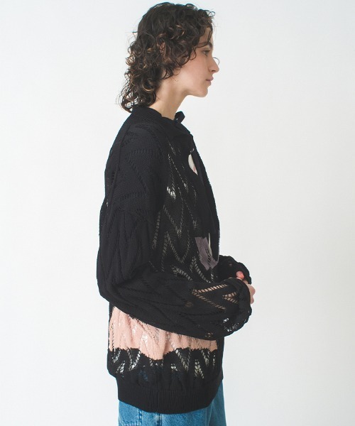 ニット セーター 「soduk」painting knit polo レディース : ZOZOTOWN