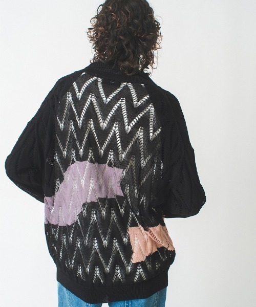 ニット/セーター Soduk drawing knit / black ニット セーター 「soduk」painting knit polo レディース : ZOZOTOWN