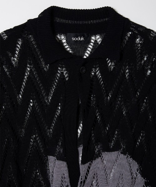ニット セーター 「soduk」painting knit polo レディース : ZOZOTOWN