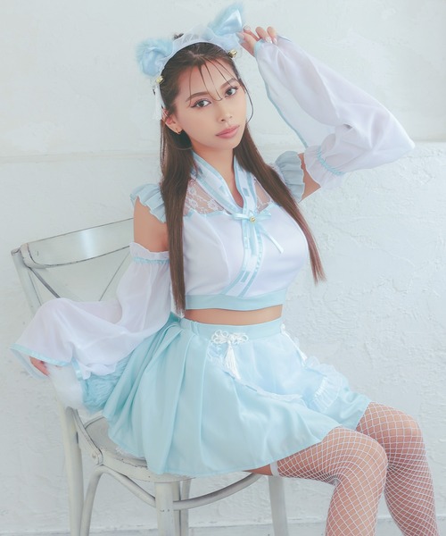 [コスプレ] 和装袖ありロング丈袴体型カバー犬メイドアニマル [4点セット] ティカ Tika ハロウィン コスプレ 和装袖ありロング丈袴体型カバー犬
