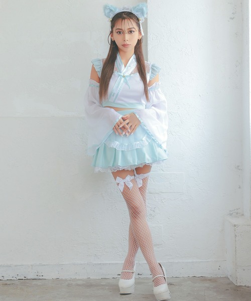 Tika（ティカ） コスプレ コスプレ かわいい アニマル 女狐 巫女 和装