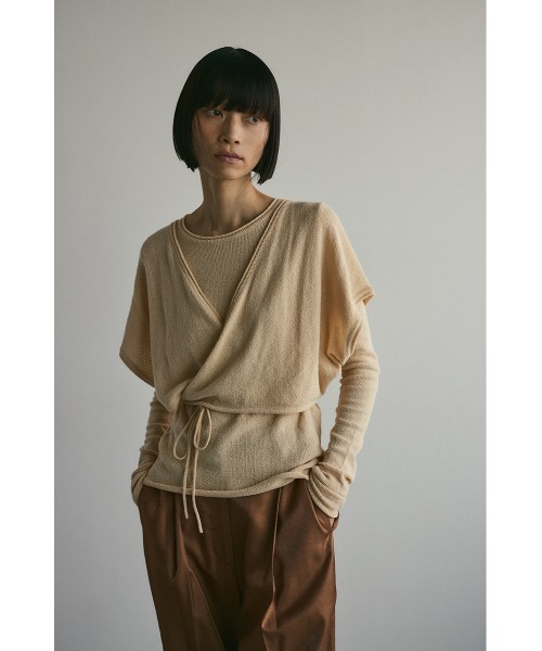 ニット セーター カシュクールベストセットニット レディース STYLEMIXER ニット セーター カシュクールベストセットニット