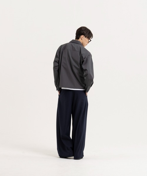 Nanmo. スラックス ベルテッドストレートスラックス メンズ