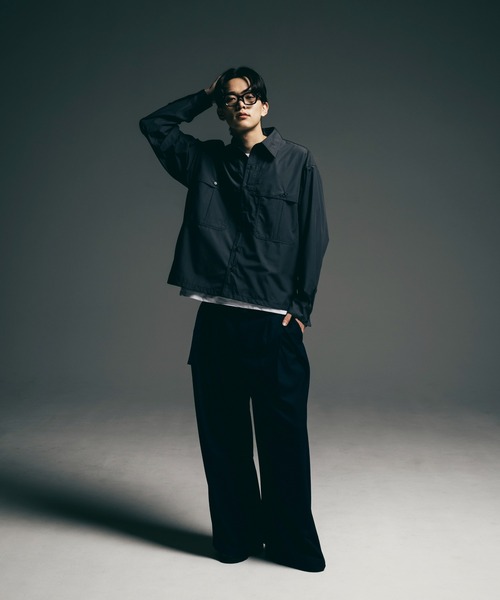 【美品】SOUMO 黒スラックス Nanmo. スラックス ベルテッドストレートスラックス メンズ