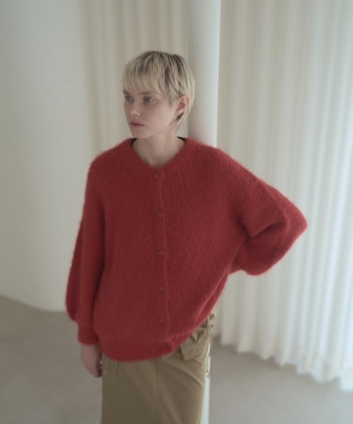 THE TOE シャギーニット赤レッド Shaggy knit Muel Chic（ミュエル