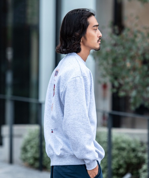トレーナー スウェット 「THRASHER/スラッシャー」バックプリント＆刺繍C/N長袖 トレーナー レディース メンズ THRASHER トレーナー スウェット 「THRASHER/スラッシャー